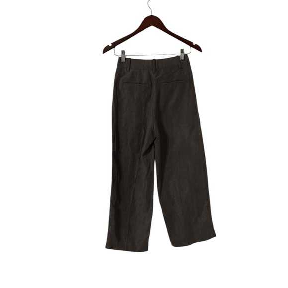 ARITZIA Wilfred The Effortless Linen Pleated Wide Leg Pants Trousers - Picture 8 of 9